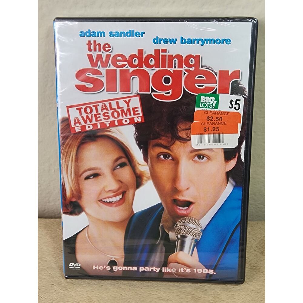 Movie The Wedding Singer DVD New Sealed Adam Sandler Drew Barrymore Dolby